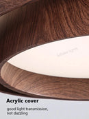 Axyaa Walnut Ceiling Lamp: High-End Creative Study Light for Living Room & Dining Room