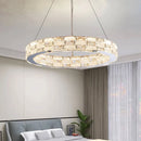 Axyaa Crystal Chandelier, Luxury Pendant Light for Living and Dining Room