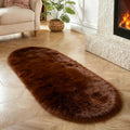 Axyaa Faux Wool Plush Shaggy Area Rug Living Room Kids Bedroom Floor Mat