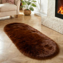 Axyaa Faux Wool Plush Shaggy Area Rug Living Room Kids Bedroom Floor Mat