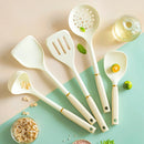 Axyaa White Silicone Kitchen Utensils Set