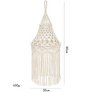 Axyaa Macrame Cotton Rope Lamp Shade Chandelier Nordic Handmade Chic Boho Decor