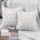 Pink Retro Fluffy Soft Throw Pillowcover 45x45 by Axyaa
