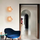 Axyaa Amber Gray Art Deco Glass LED Wall Light Sconce 3000K for Bedroom Stairs