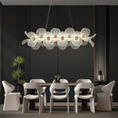 Axyaa French Flowers Chandelier for High Ceiling Living Room