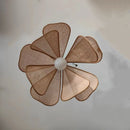 Axyaa Rattan Petal Willow LED Chandelier - Japanese Style Indoor Lighting