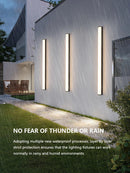 Axyaa Waterproof Outdoor LED Wall Light for Garden Porch - IP65, Long Strip, Wrought Iron