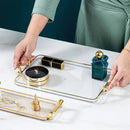 Axyaa Nordic Green Acrylic Tray for Tea Set & Jewelry Storage