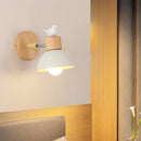 Axyaa Nordic LED Wooden Iron Wall Sconce for Bedroom, Balcony & Staircase