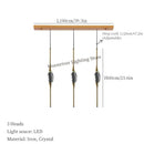 Axyaa LED Crystal Pendant Chandelier Set for Modern Room Decor