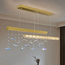 Axyaa Crystal Chandelier Stair Pendant Living Room Lighting Interior Pendant Lights
