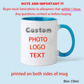 Personalized Photo Mug, Family, Kids, Lovers, Logo, Text Mugs by Axyaa
