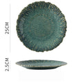 Axyaa Flower Shaped Ceramic Plate - Creative Tableware for Pasta, Dessert, and Fruit Salad