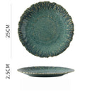 Axyaa Flower Shaped Ceramic Plate - Creative Tableware for Pasta, Dessert, and Fruit Salad