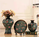 Ceramic Vase Set for Home Decor by Axyaa