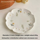 Axyaa Flower Ceramic Dinner Plate Kitchen Tableware Dish