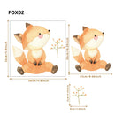 Axyaa Fox Friend Clouds Wall Decal Watercolor Vinyl Nursery Print Kids Room Decor