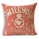 Axyaa Pink Heart Pattern Cushion Cover - 40cm/45cm & 50cm Sizes