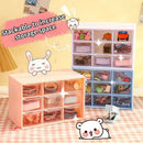 Axyaa 9-Grid Kawaii Color Desktop Organizer for Jewelry and Sundries