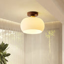 Axyaa Modern Copper Glass LED Ceiling Light for Living Room, Kitchen & Balcony
