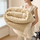 Axyaa Three-Layer Wool Throw Blanket for Bed - Cozy Autumn/Winter Quilt & Bedspread