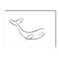 Nordic Whale Canvas Print for Living Room Decor by Axyaa
