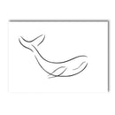 Nordic Whale Canvas Print for Living Room Decor by Axyaa
