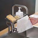 Axyaa Stainless Steel Sink Rack Sponge Soap Holder Drying Shelf Dish Organizer
