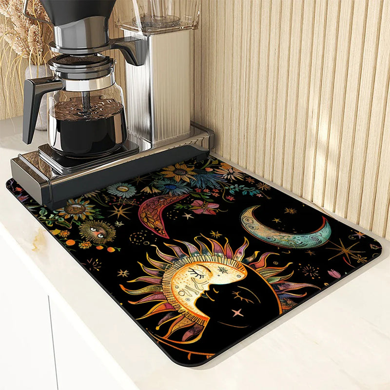 Axyaa Plants Flowers Branches Leaves Absorbent Drying Mat