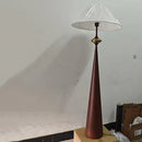 Medieval Fabric Walnut Floor Lamp by Axyaa: Elegant LED Light for Bedroom or Living Room