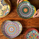 Axyaa Bohemian Ceramic Love Plate | Creative Vegetable Fruit Steak Plate | High-Value Tableware