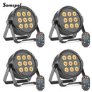 Axyaa 4PCS 9LEDs RGBW Par Stage Lights with Remote Control for Events