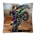 Axyaa Stunt Motorcycle Cartoon Soft Plush Cushion Cover Pillow Case