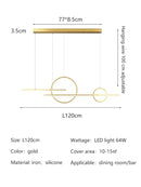 Axyaa Modern Minimalist LED Pendant Lights for Dining Room Chandelier and Kitchen Bar