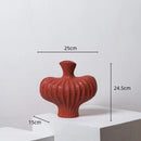 Axyaa Fringe Vase: Irregular Heterophore Floral Arrangement Porcelain Ornament
