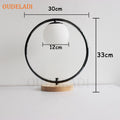 Axyaa Gold Metal Base Glass Ball LED Desk Lamp - Art Decor Statement Piece