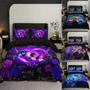 Axyaa Butterfly Flower Print Bedding Set - Soft Duvet Cover for Bedroom