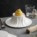 Axya Irregular Ceramic Dessert Plate Set of 4 for Restaurant Presentation