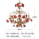 Axyaa Vintage Rose Flower Pendant Lamp for Dining Room and Bedroom