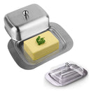 Axyaa Stainless Steel Butter Dish with Lid - Kitchen Storage Container
