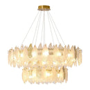 Axyaa Glass Duplex French Chandelier for Luxurious Villa Living Room