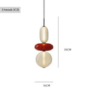 Axyaa Colored Glass LED Pendant Chandelier for Restaurant Living Room