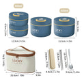 Axyaa Stainless Steel Thermal Lunch Box Set for Kids, Leak-proof Bento Container