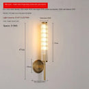 Axyaa Nordic Palace Modern Gold Brass Glass Wall Light