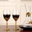 Axya Enamel Crystal Wine Glass Set: Elegant Drinkware Collection for Wine Enthusiasts