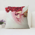 Axyaa Rose Print Pillow Cover - Romantic Home Decor & Gift