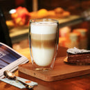 Axya Double Wall Glass Cup – Handmade, Heat Resistant, Multi-use Drinkware