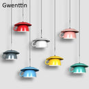 Axyaa Ceramic Cup Pendant Lights: LED Hanging Lamp for Home Decor