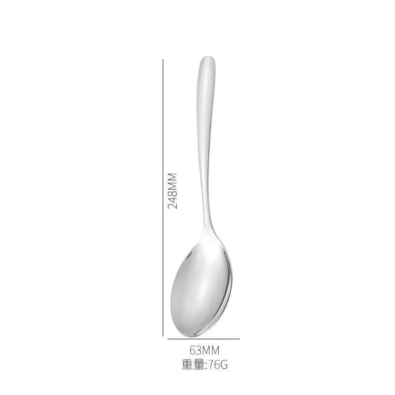 Axyaa Stainless Steel Serving Spoon Colander - Wide-mouthed, Catering Quality