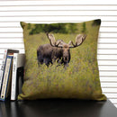 Axyaa Cute Dog Cat Pattern 45x45cm Linen Pillowcase for Living Room Sofa
